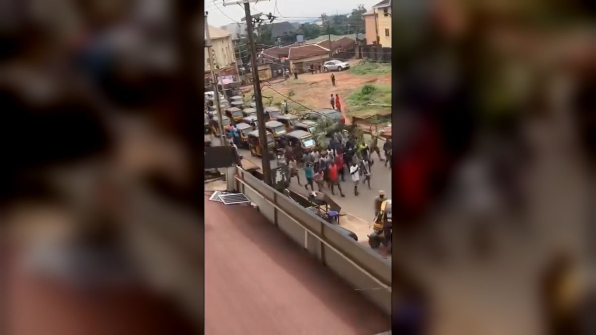 Keke riders protest in Awka after flood swept away a keke rider (video)