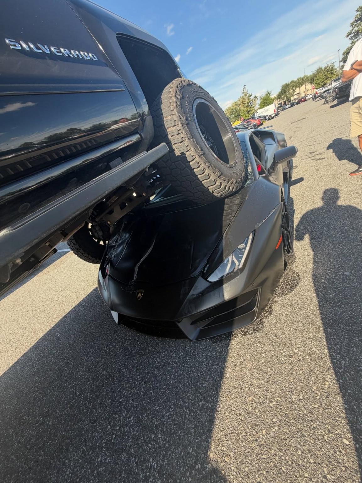 Shocking video shows Florida pickup truck crushing $250K Lamborghini with driver inside just 5 months after it was bought