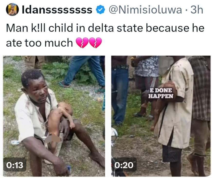 Delta man k!lls his child for 