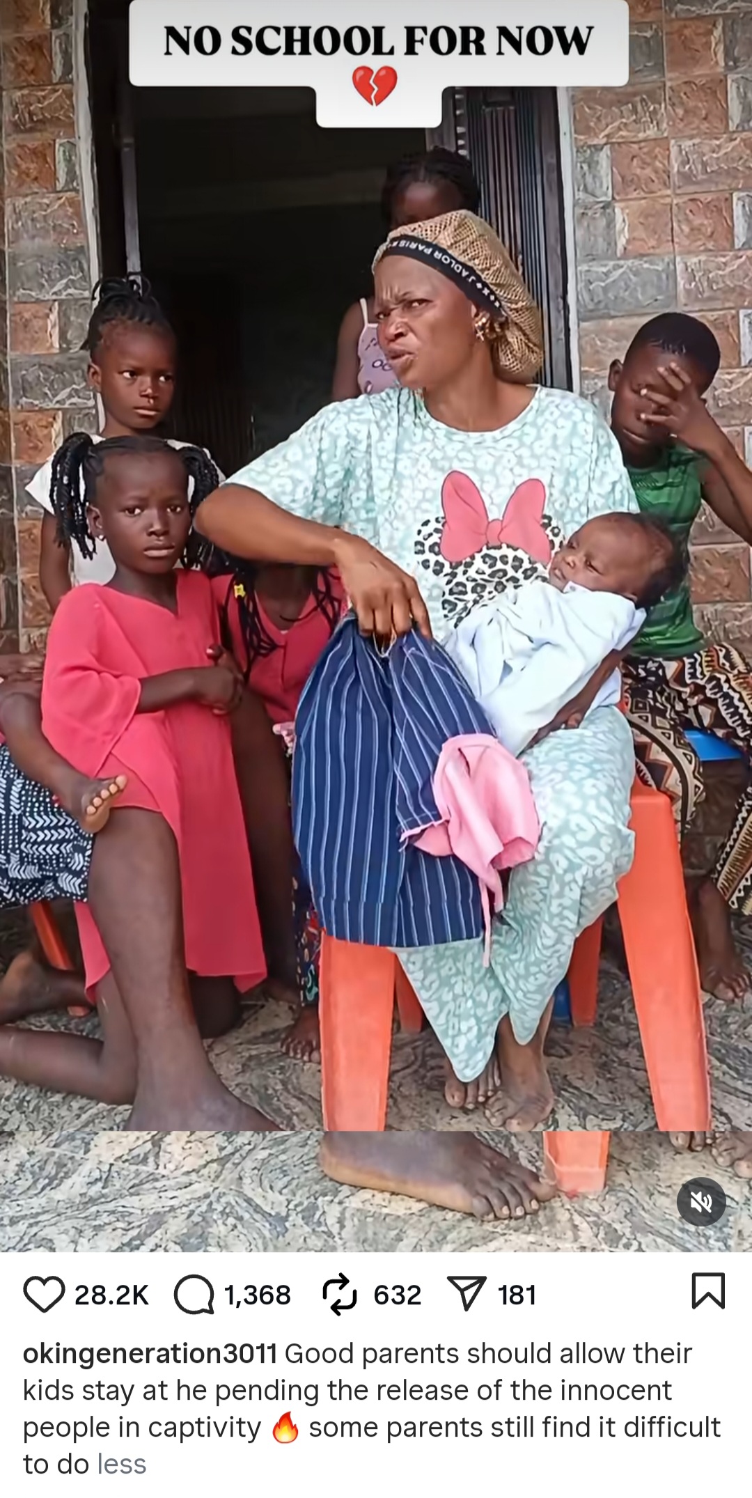 Mother urges parents to make their kids stay home to protest continued captivity of abducted Oyo students and teachers (video)