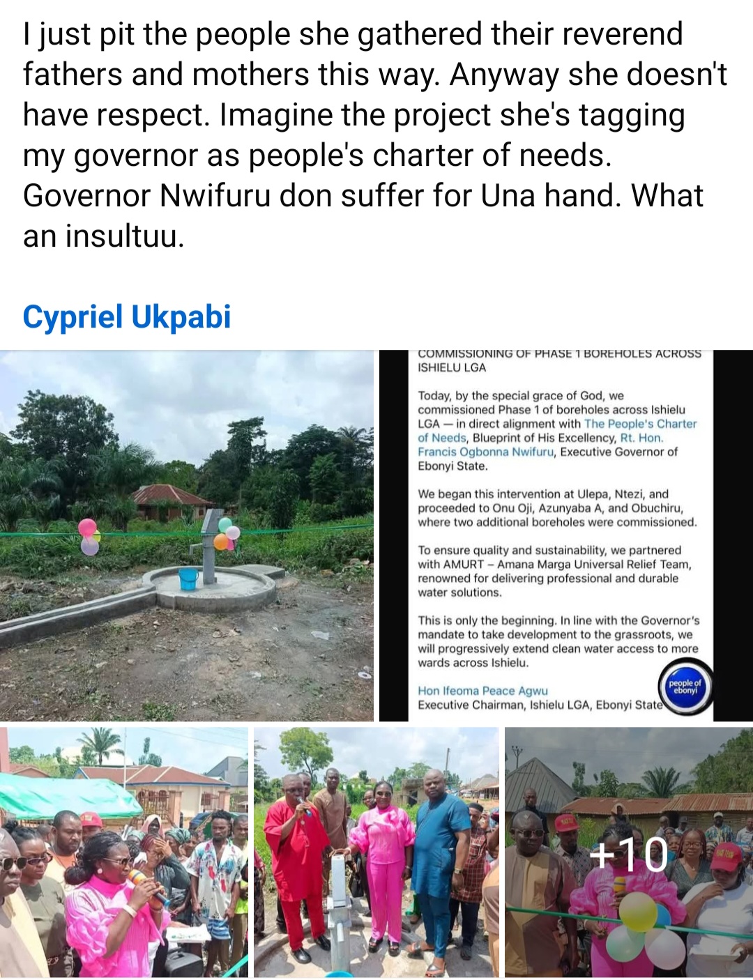 "Are you not ashamed to post this?" Politician called out after sharing project she commissioned in her Constituency