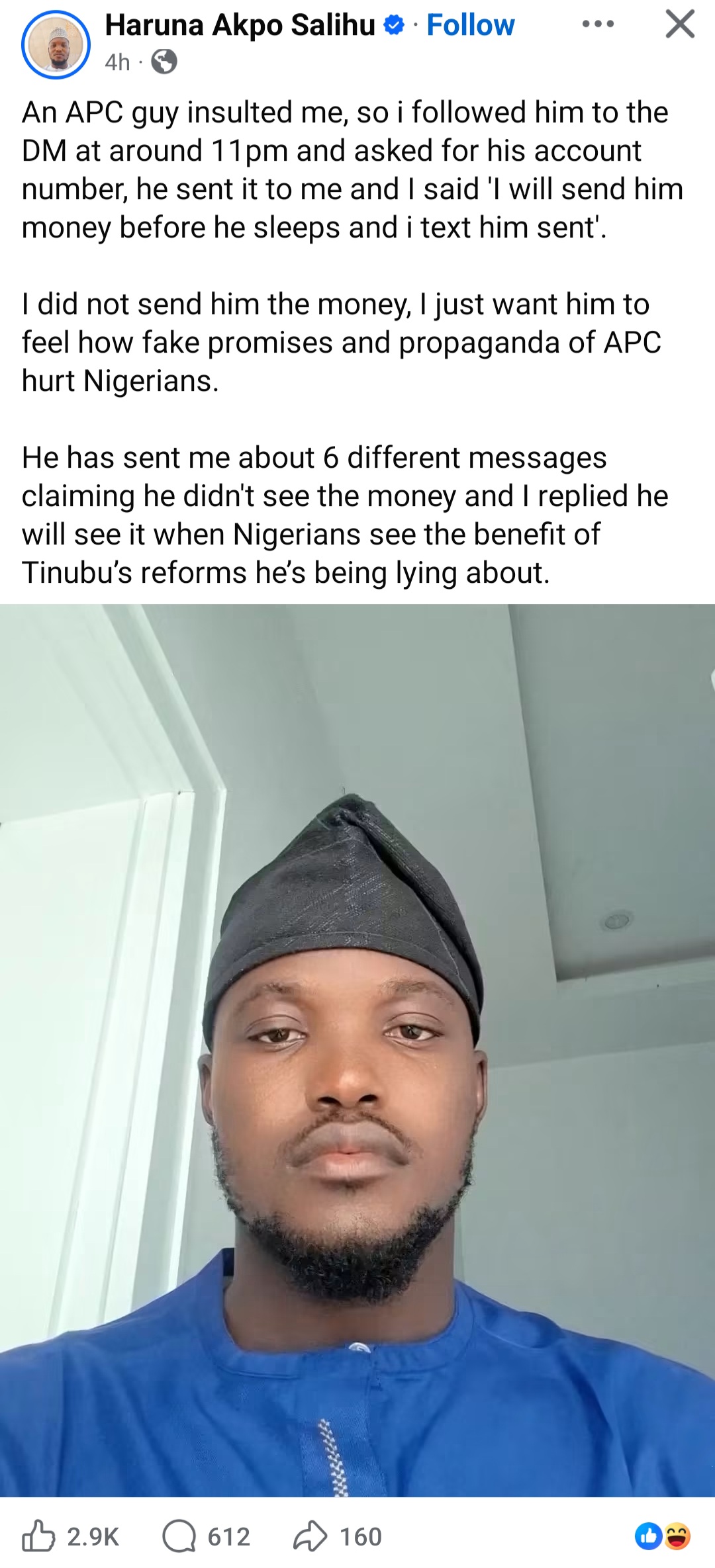 Political analyst shares how he handled a Nigerian who insulted him over their political differences