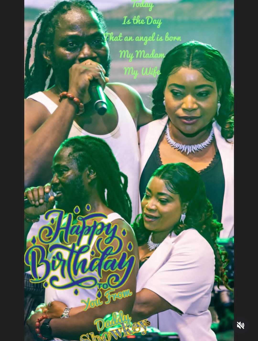 Singer Daddy Showkey celebrates wife who stood by him "through up and down times"