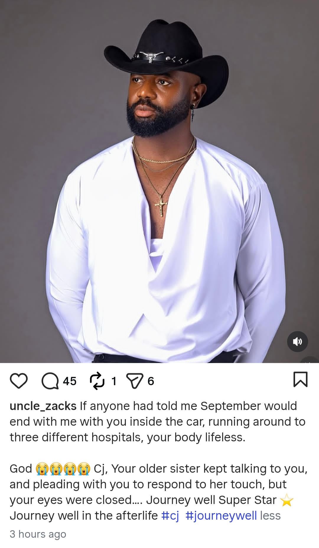 Celebrities narrate final moments of Cjay Nwoks' life as they battled to save the actor