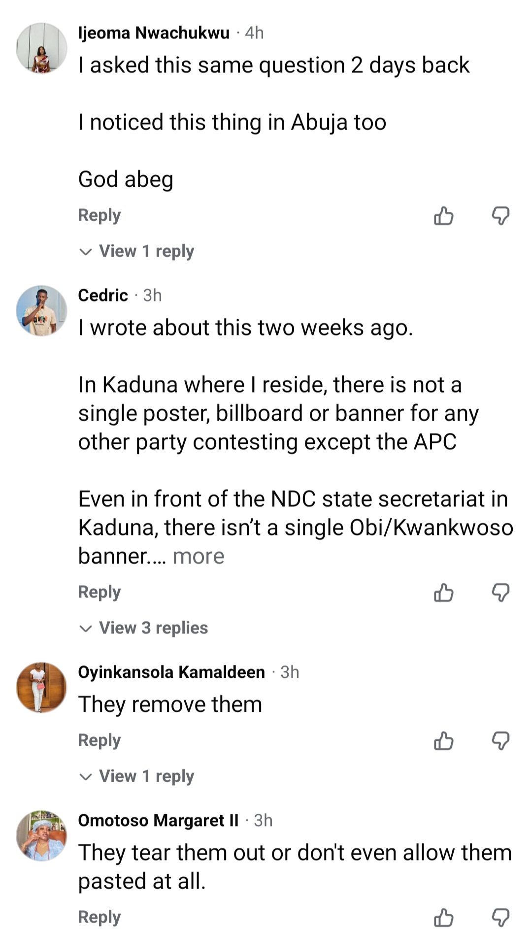 Woman shares observation in Lagos amid upcoming general elections