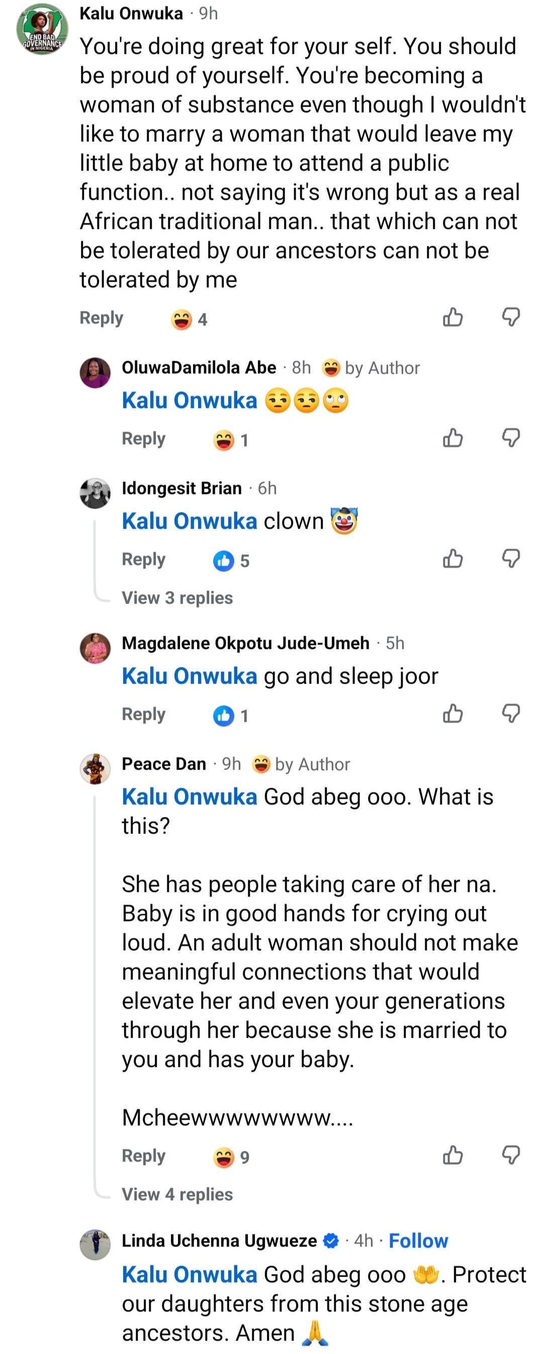 Married man's comment under post of new mum who left baby at home to attend work event raises brows
