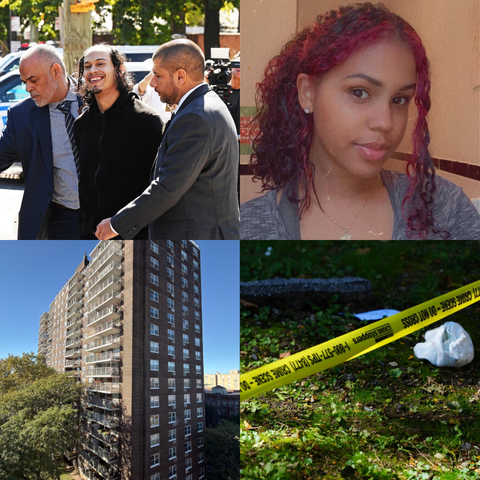 Man accused of pushing girlfriend and baby off NYC balcony smiles as he’s led away by cops