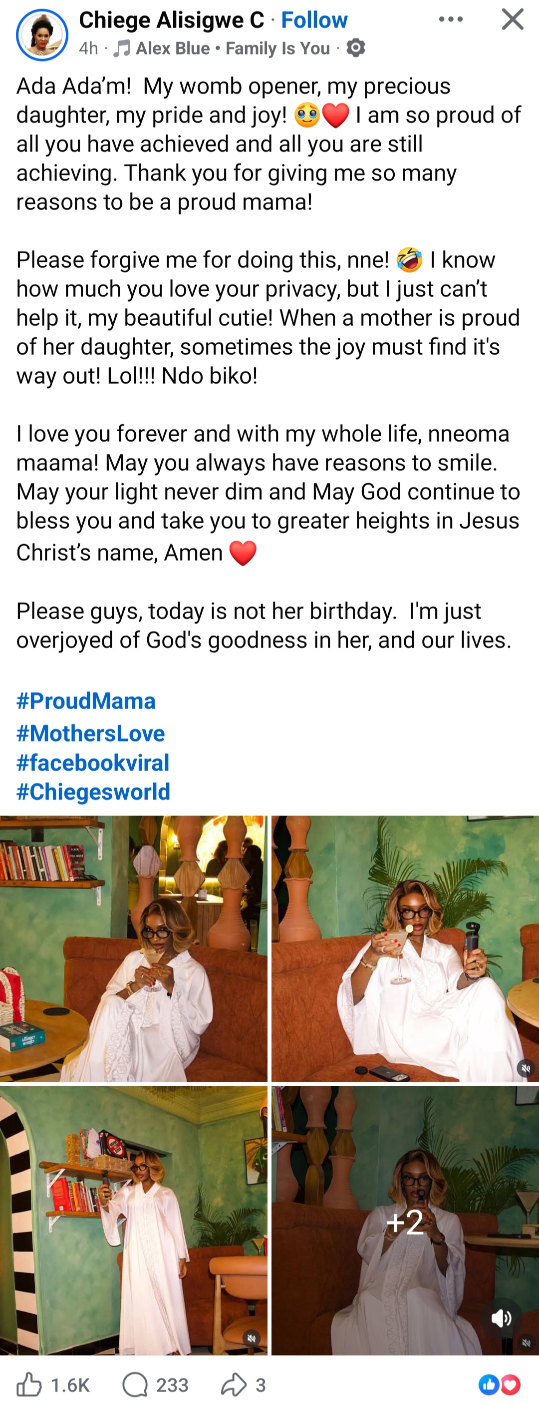 Chiege Alisigwe shares rare photos of her daughter 4 Chiege Alisigwe shares rare photos of her daughter