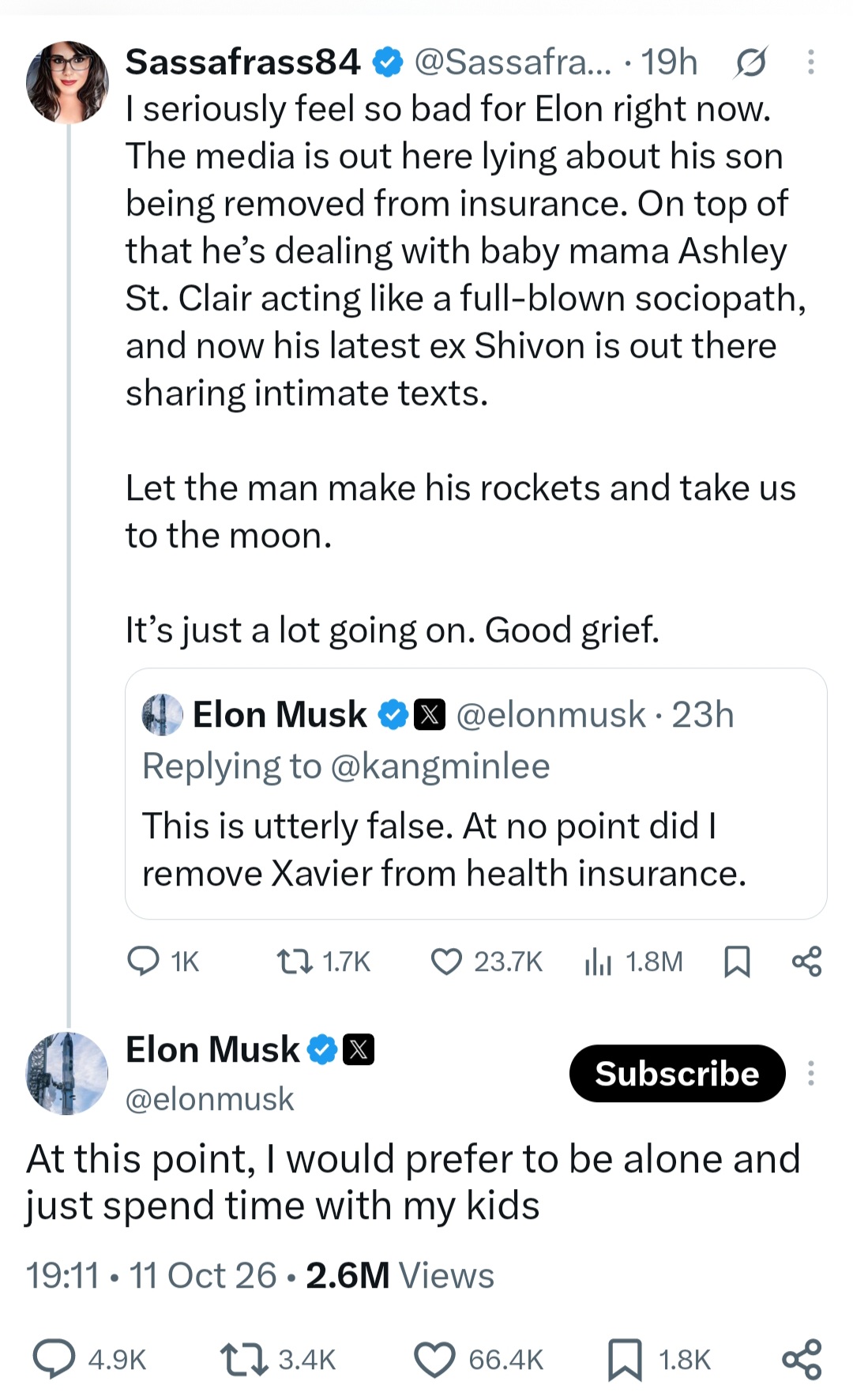 "I would prefer to be alone and just spend time with my kids" Elon Musk says amid family issues