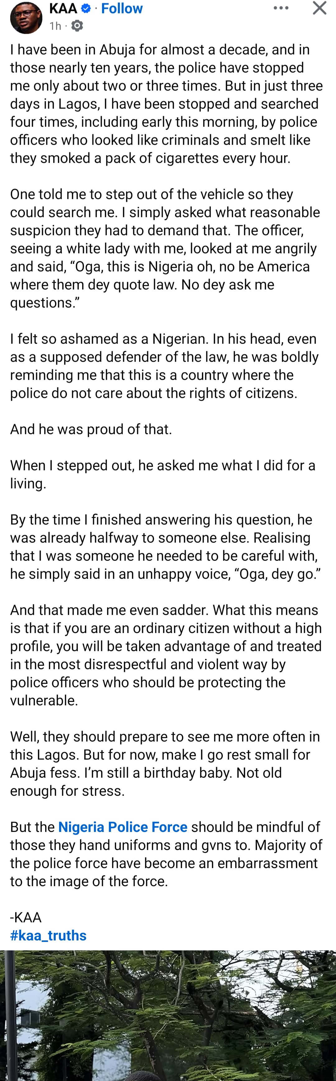 'I felt so ashamed as a Nigerian' Podcaster shares difference between how police in Abuja and those in Lagos treated him