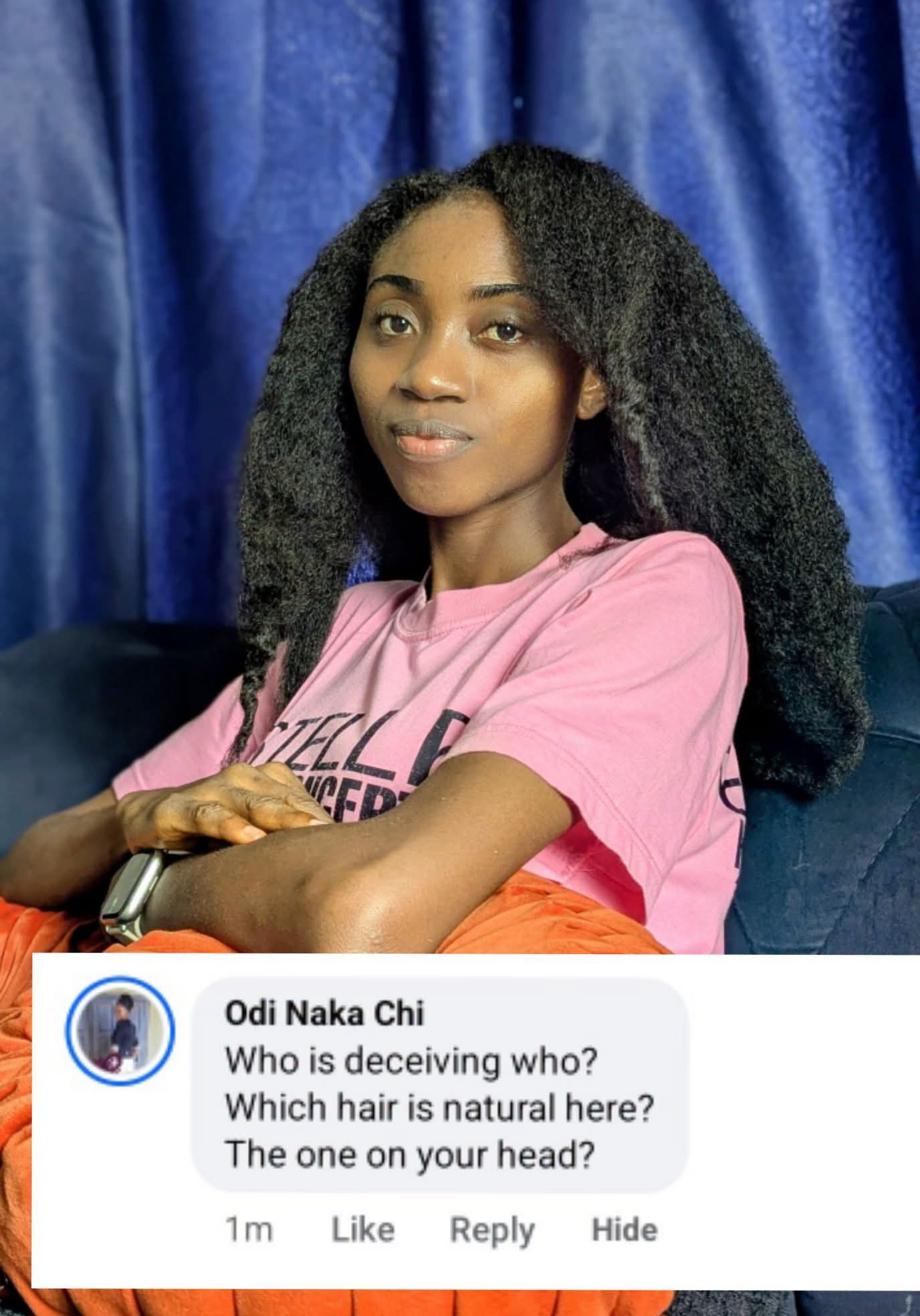 Deeper Life member responds after her church members said her long natural hair is 'worldly'