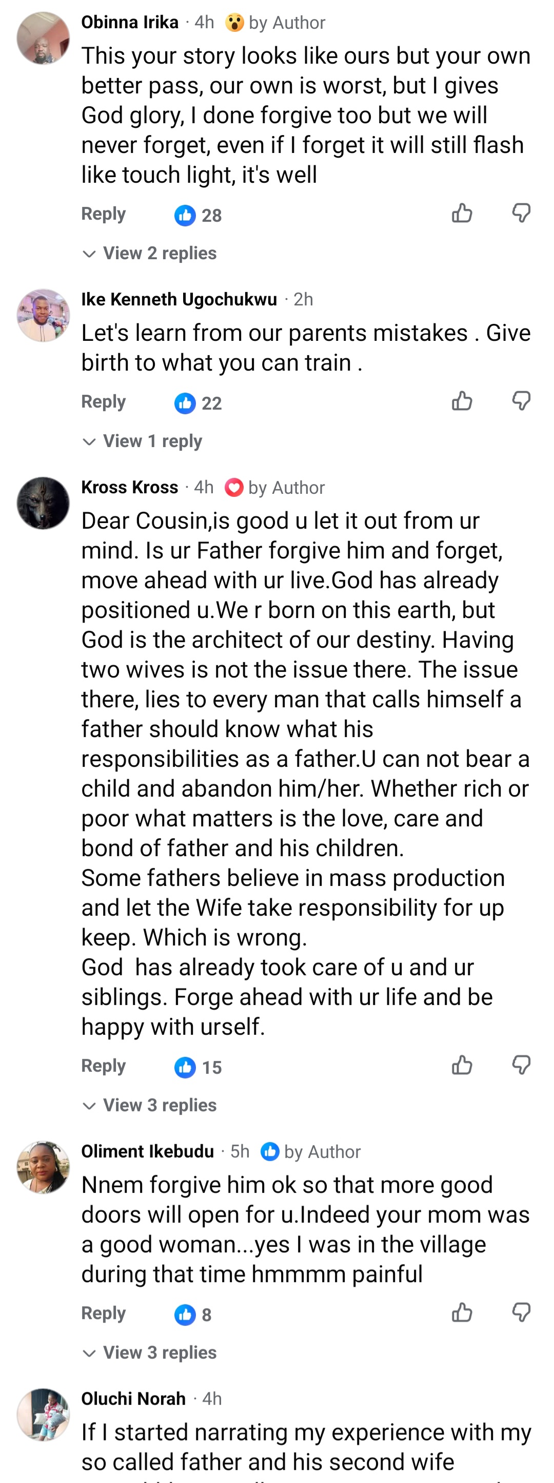 "The first man that failed me was my father" woman writes as she shares how she and her siblings suffered
