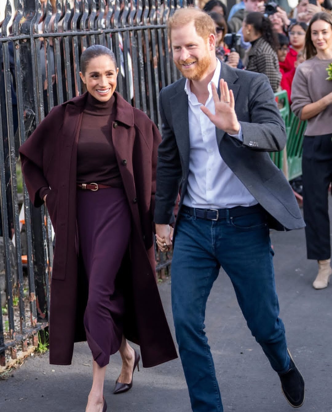 Meghan Markle and Prince Harry step out for first official joint outing since return to UK (photos)