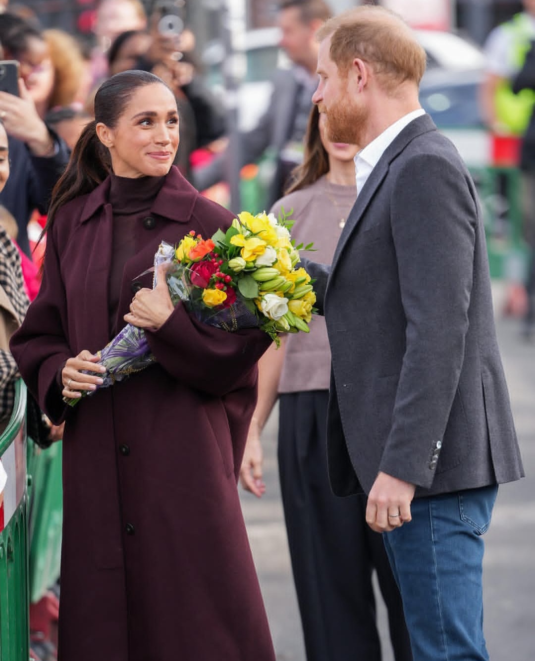 Meghan Markle and Prince Harry step out for first official joint outing since return to UK (photos)