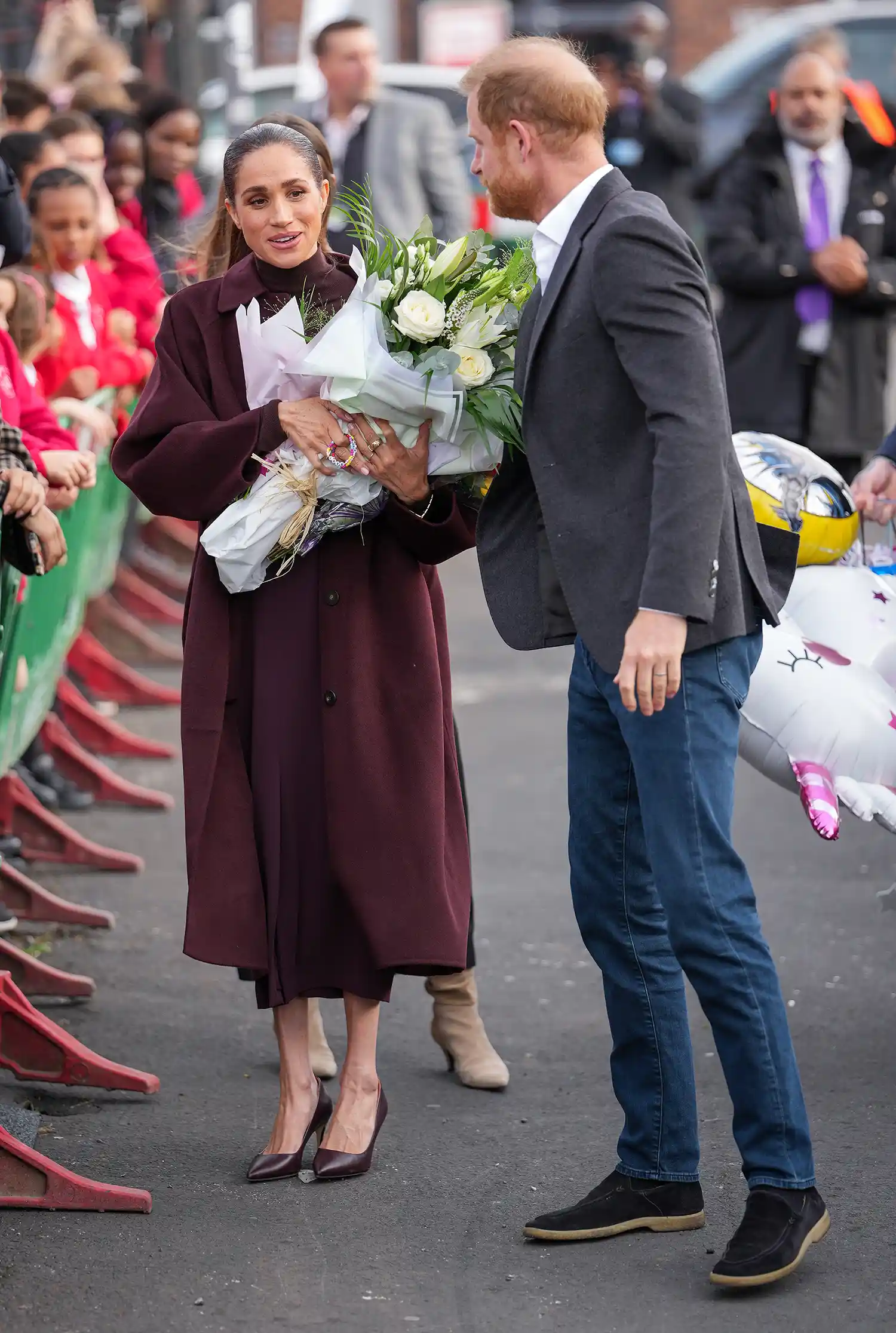 Meghan Markle and Prince Harry step out for first official joint outing since return to UK (photos)