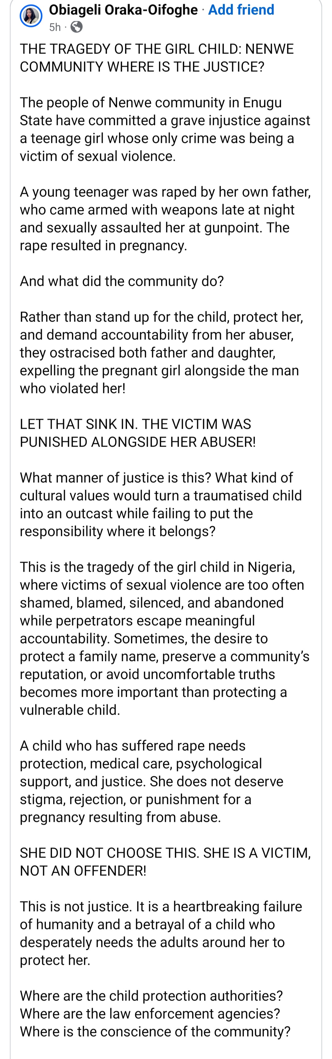 Father banished alongside daughter after he allegedly had relations with her and impregnated her