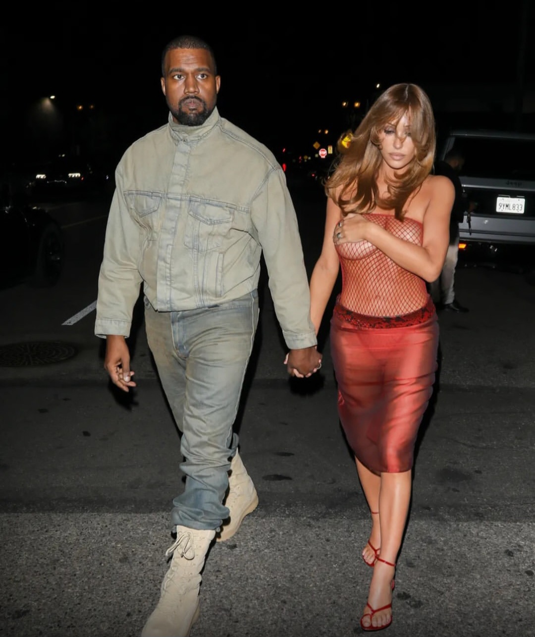 Bianca Censori leaves little to the imagination as she goes on date with Kanye West