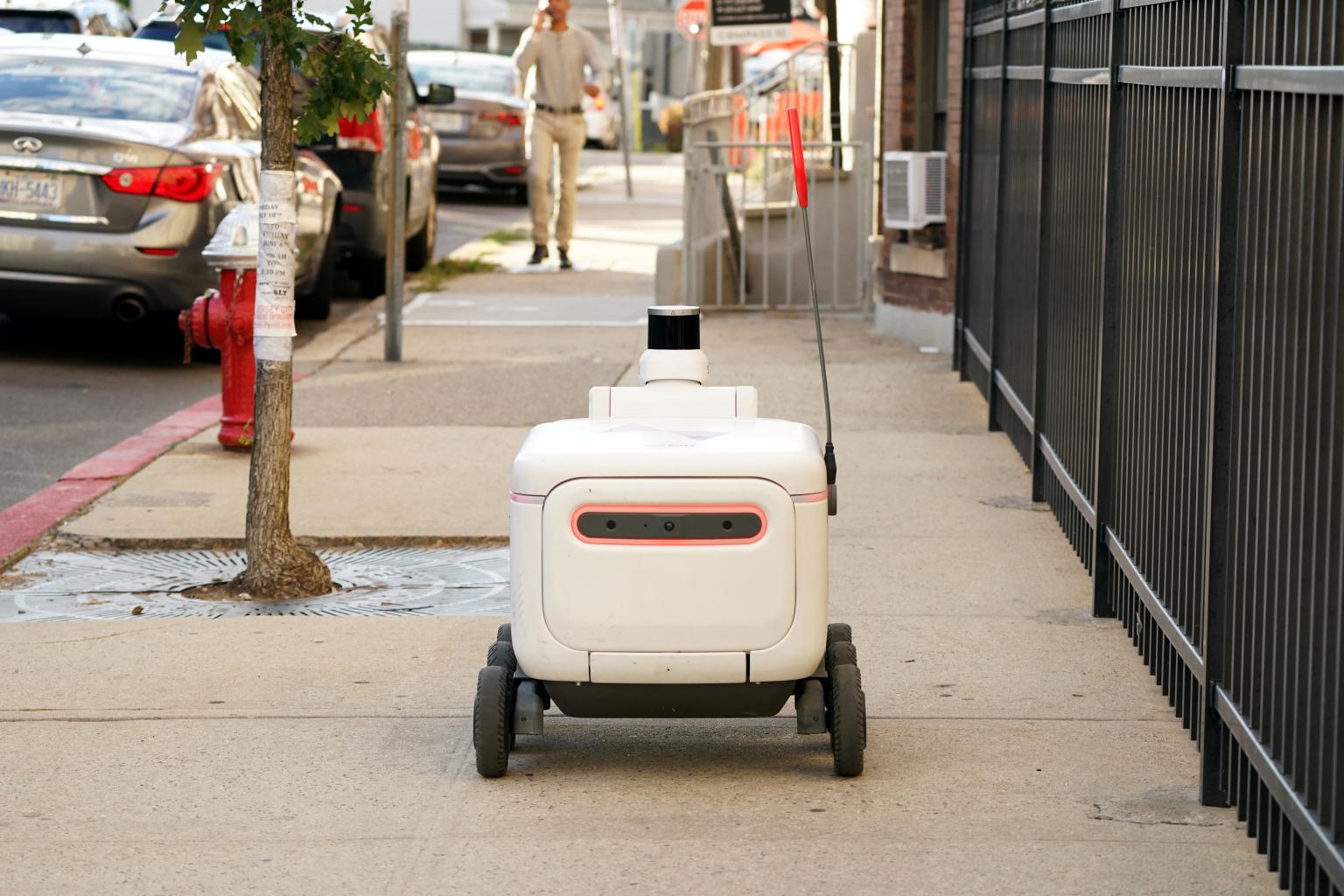 Former university professor arrested for blocking food delivery robot to protest against threats to human jobs