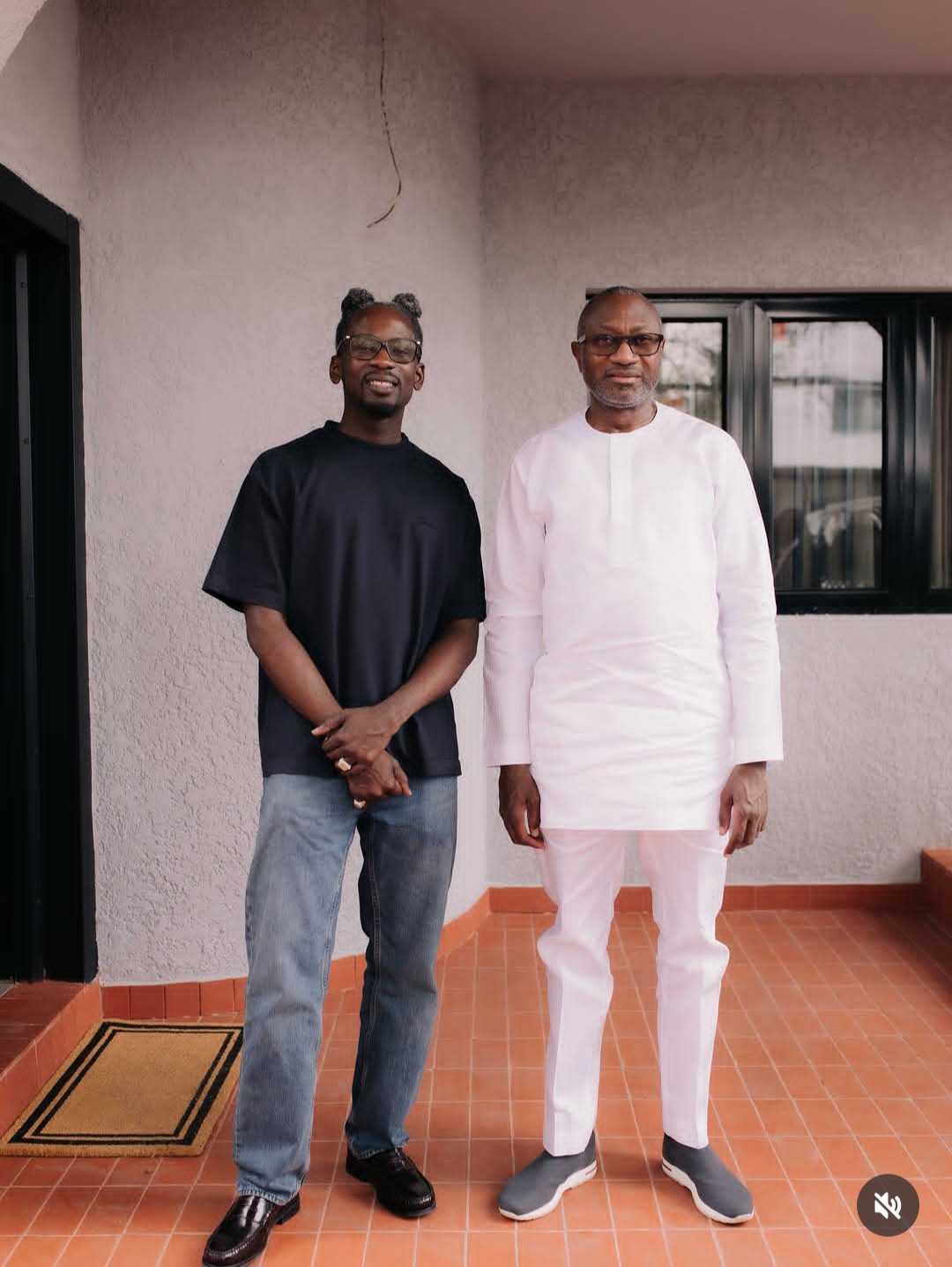 "Wahala for who no get me as son-in-law" Mr Eazi says as he receives his father-in-law Femi Otedola