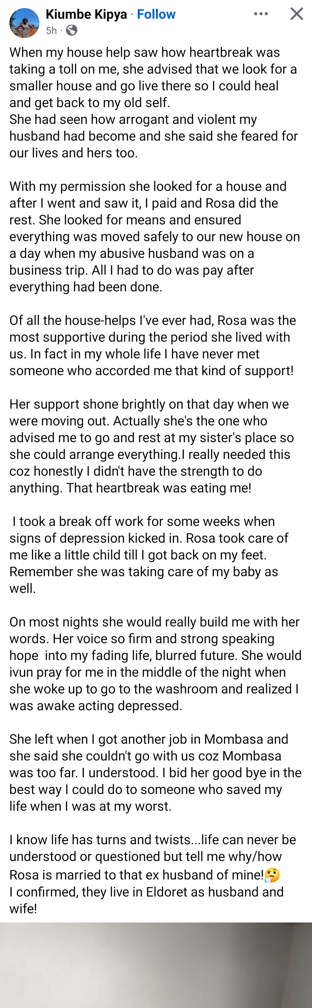 Woman shares discovery she made about her kind house help who helped her when she was going through a divorce
