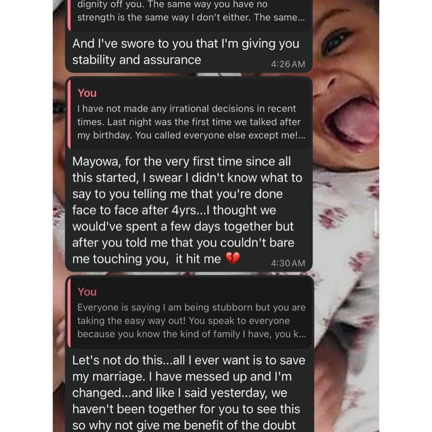 Friend of Mayowa Lambe, ex-wife of OAP Roby Ekpo, speaks in her defence