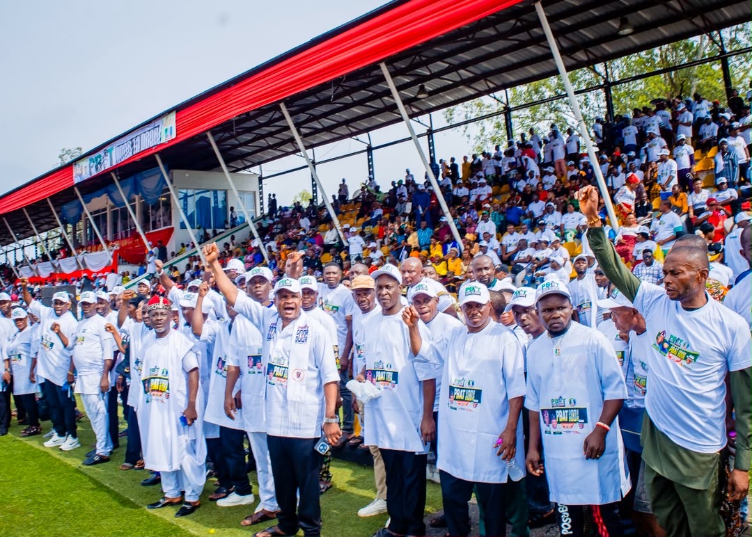 Tompolo Takes PBAT Door-To-Door Movement To Owerri, Deploys 30 Campaign Vehicles As Uzodimma Backs Tinubu’s 2027 Bid