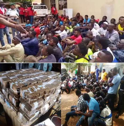 EFCC, JTF nab 115 suspected currency racketeers, recover N110m, $8,368 in Enugu