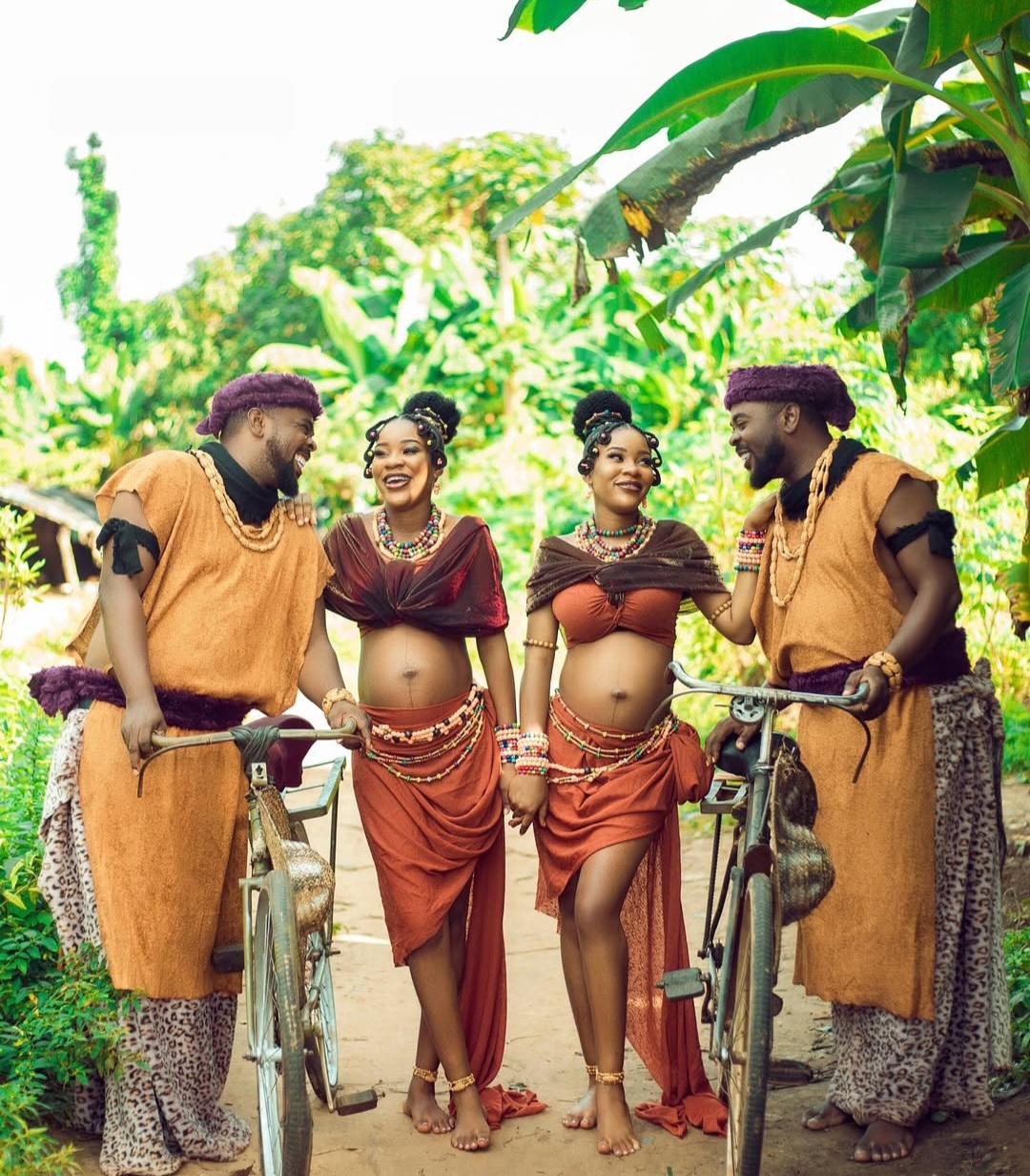 Nollywood identical twin brothers wed pregnant identical twin sisters