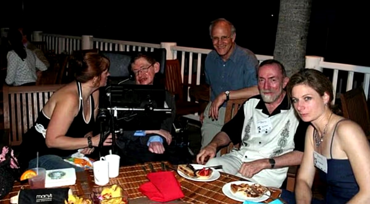 Professor Stephen Hawking seen with women in bikinis in new Epstein files photo
