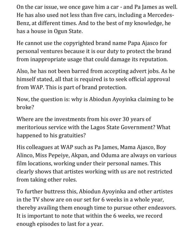 Papa Ajasco?s claims of being broke is misleading ? Wale Adenuga responds