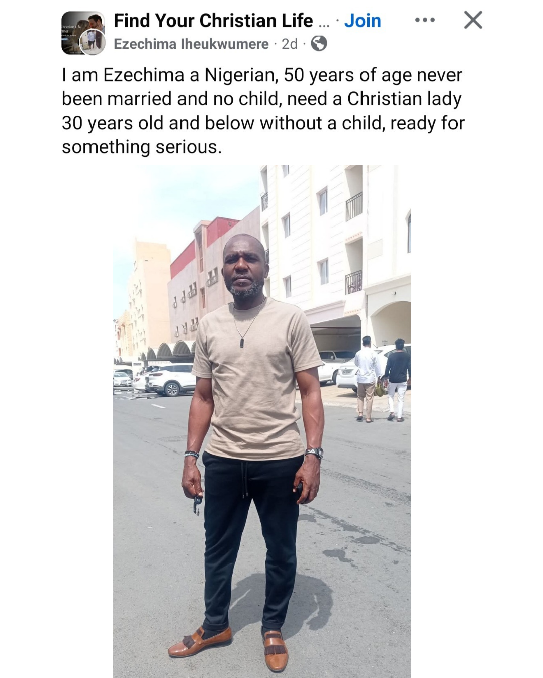 Reactions as 50-year-old man who has never been married and has no wife seeks wife below age 30