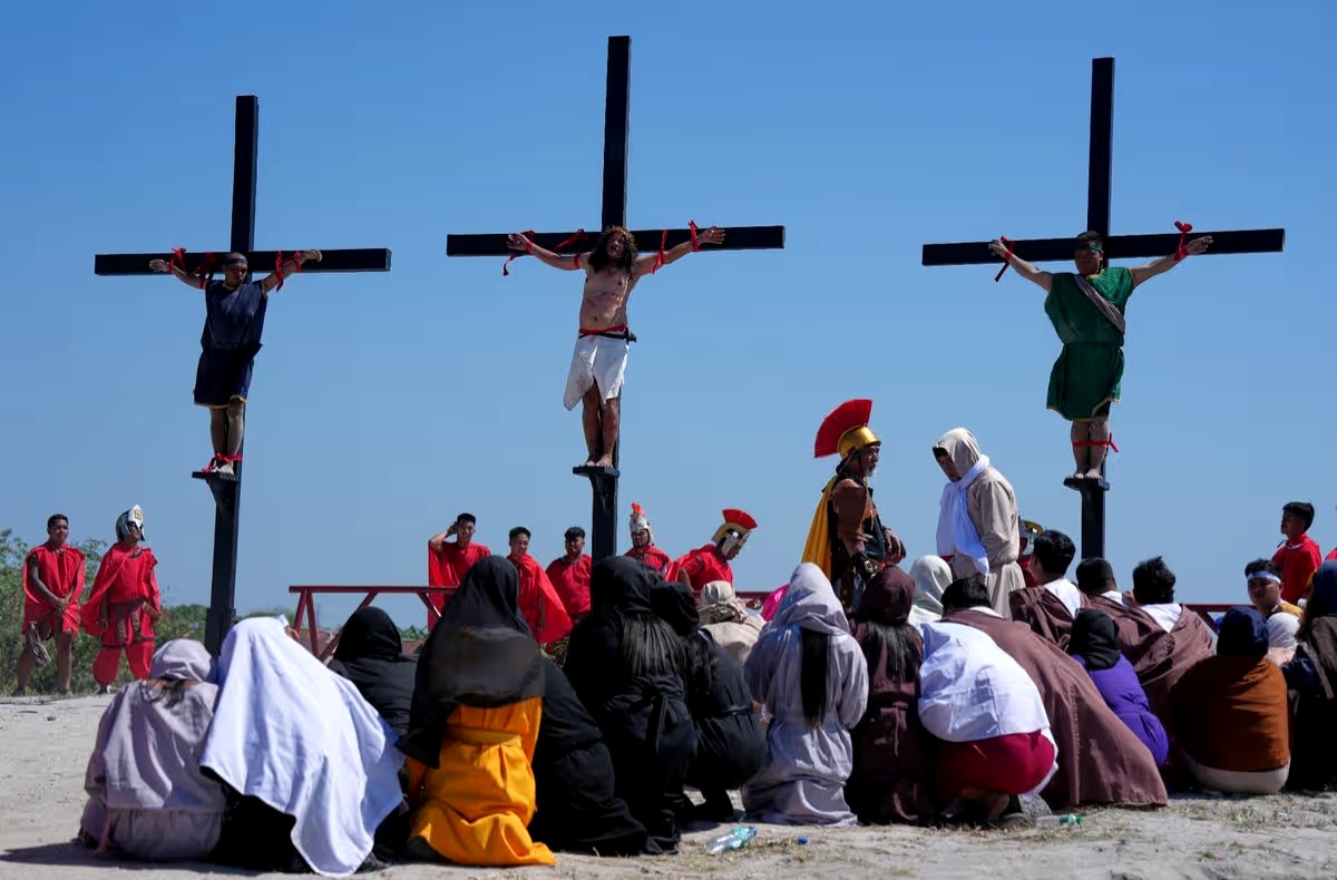 Man nailed to cross for 37th and final time in brutal Good Friday 
