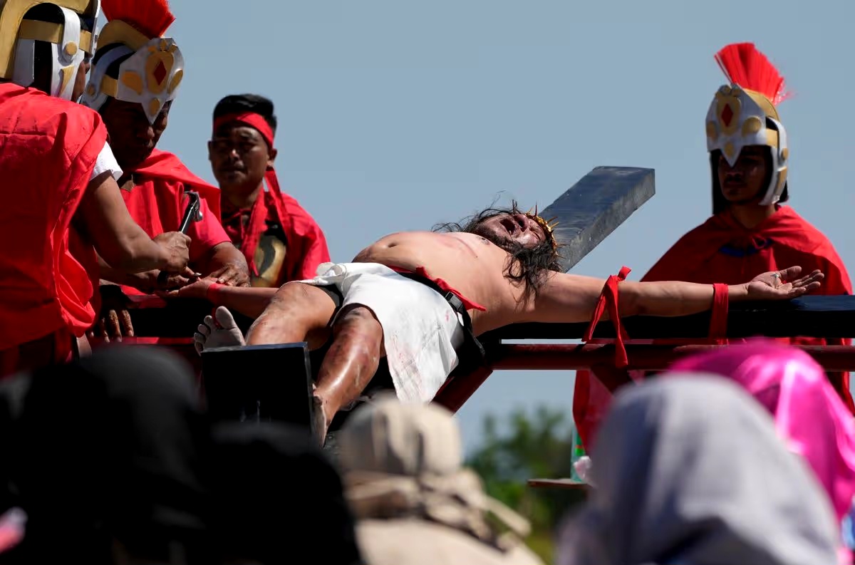 Man nailed to cross for 37th and final time in brutal Good Friday 