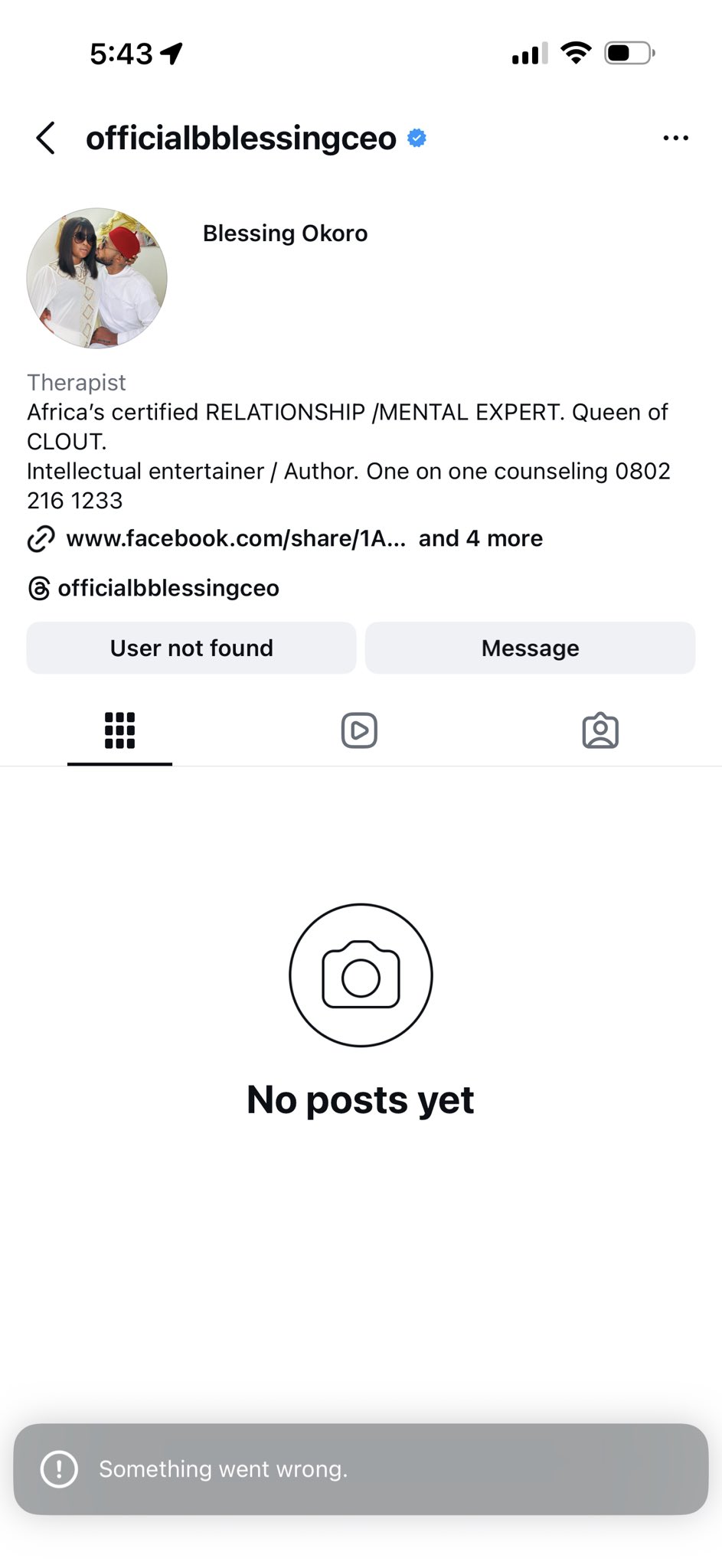 Blessing "CEO" Okoro deactivates Instagram after medical doctor grilled her on TV and found inconsistencies in her stage 4 cancer claim