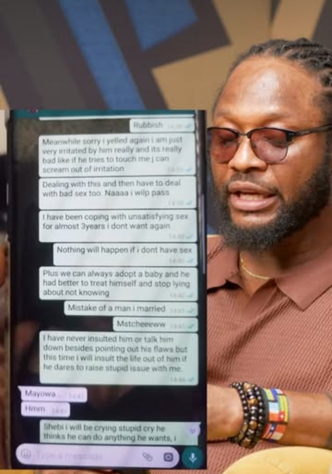 "I have been coping with unsatisfying sÂ£x. I don't want again" Media personality Roby Ekpo shares chat his wife sent about him before remarrying without his knowledge