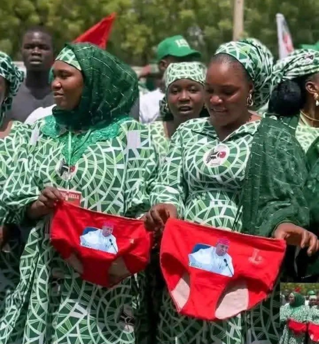 Branded panties distributed in Kano as campaign materials (video)