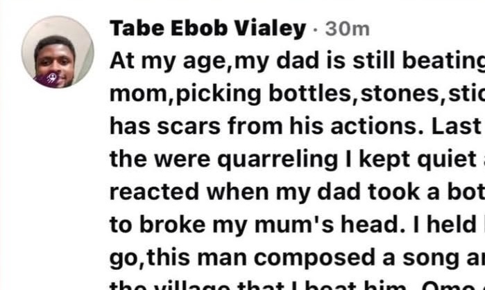 Nigerian man reveals what happened recently when he tried to stop his father from be@ting his mother