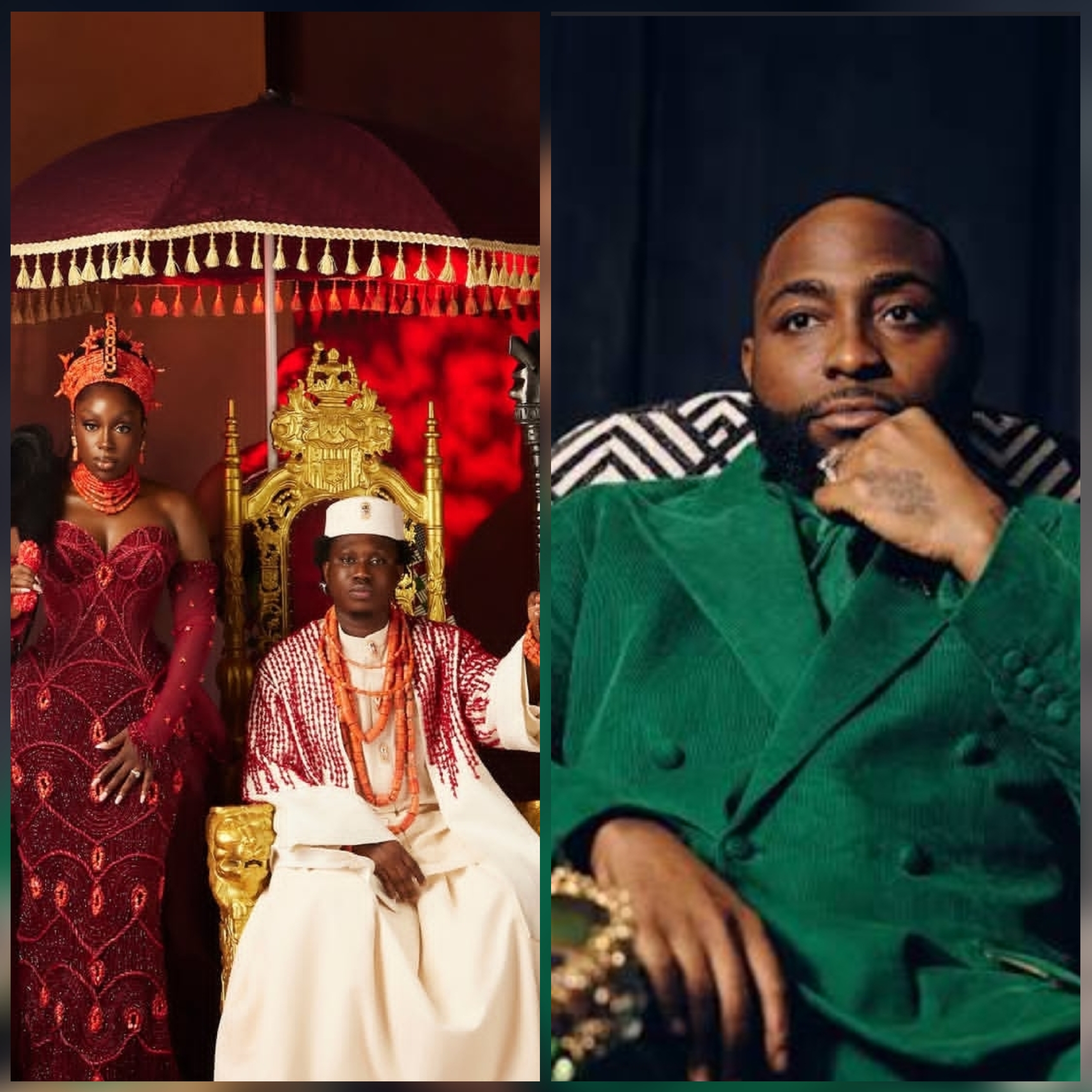 Nigerian musician Davido arrives at Zlatan and Davita's wedding venue in a white Rolls Royce.