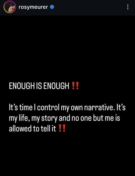 ?Enough is enough? - Actress Rosy Meurer addresses rumours about her marriage with businessman, Olakunle Churchill; says she never unfollowed him on IG (video)