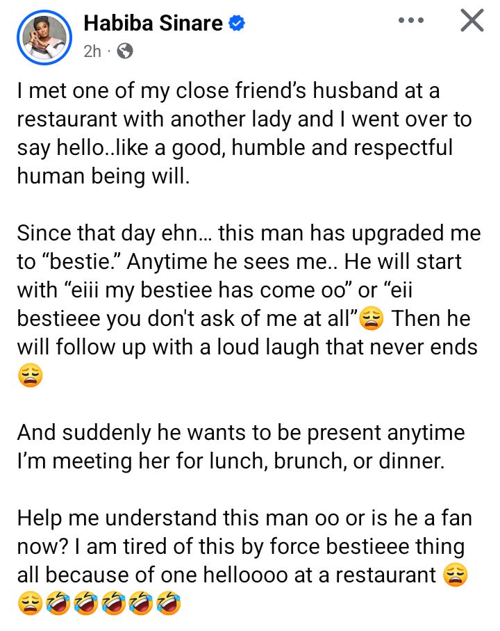 Ghanaian filmmaker reveals what her close friend?s husband did after she met him at a restaurant with another lady
