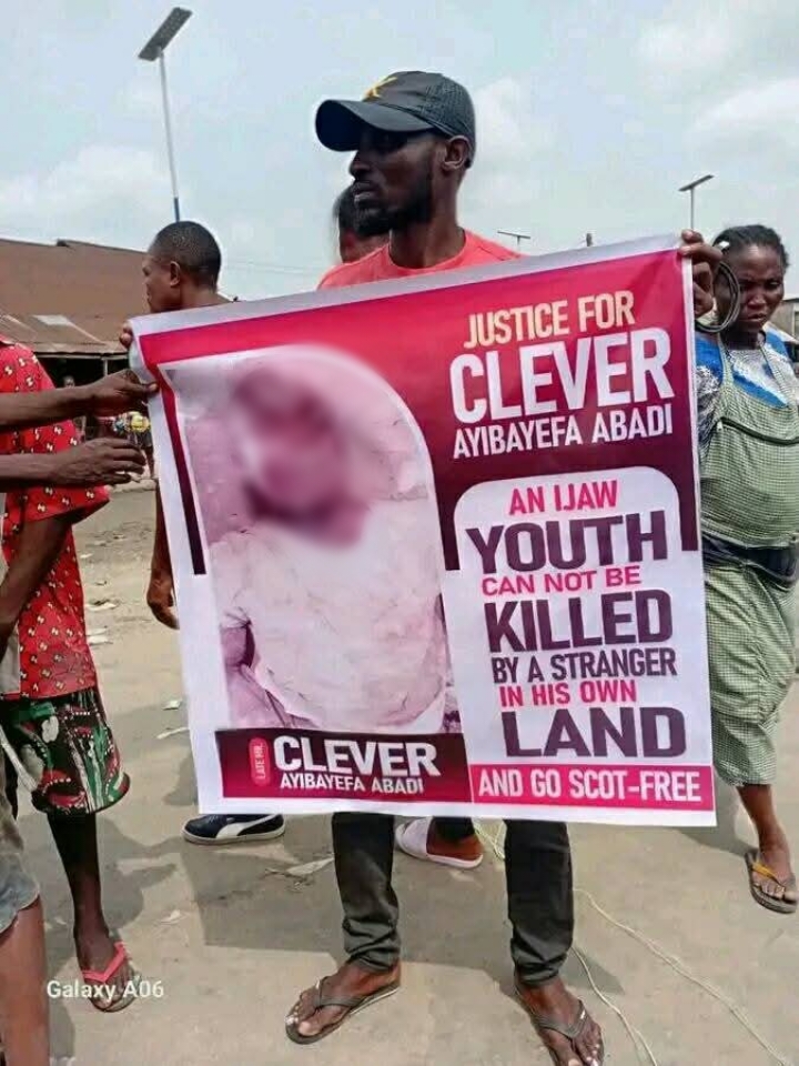 Youths protest over alleged m8rder of poly student in Bayelsa