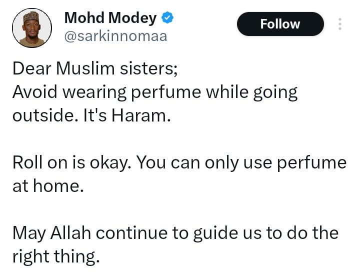 Avoid wearing perfume while going outside. It