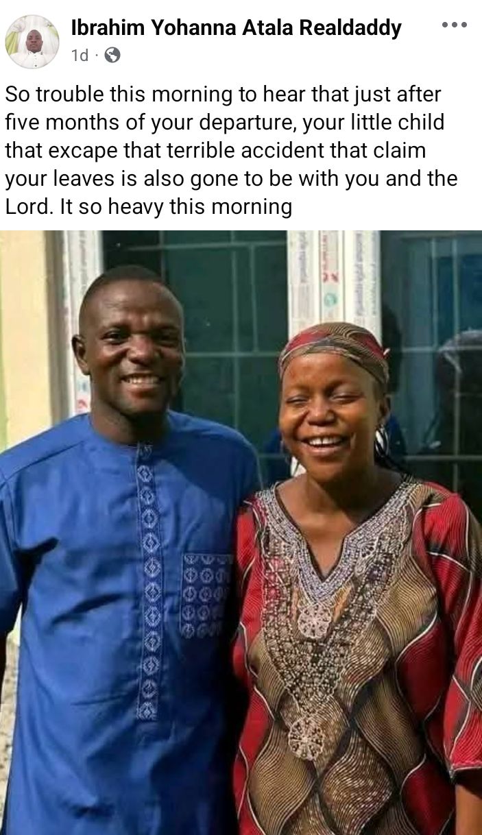 Family mourns as child d!es 5 months after surviving auto crash that k!lled his parents in Nasarawa