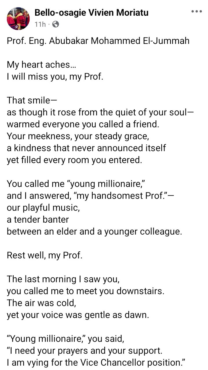 Nigerian Army University professor d!es in Boko Haram captivity almost one year after abduction