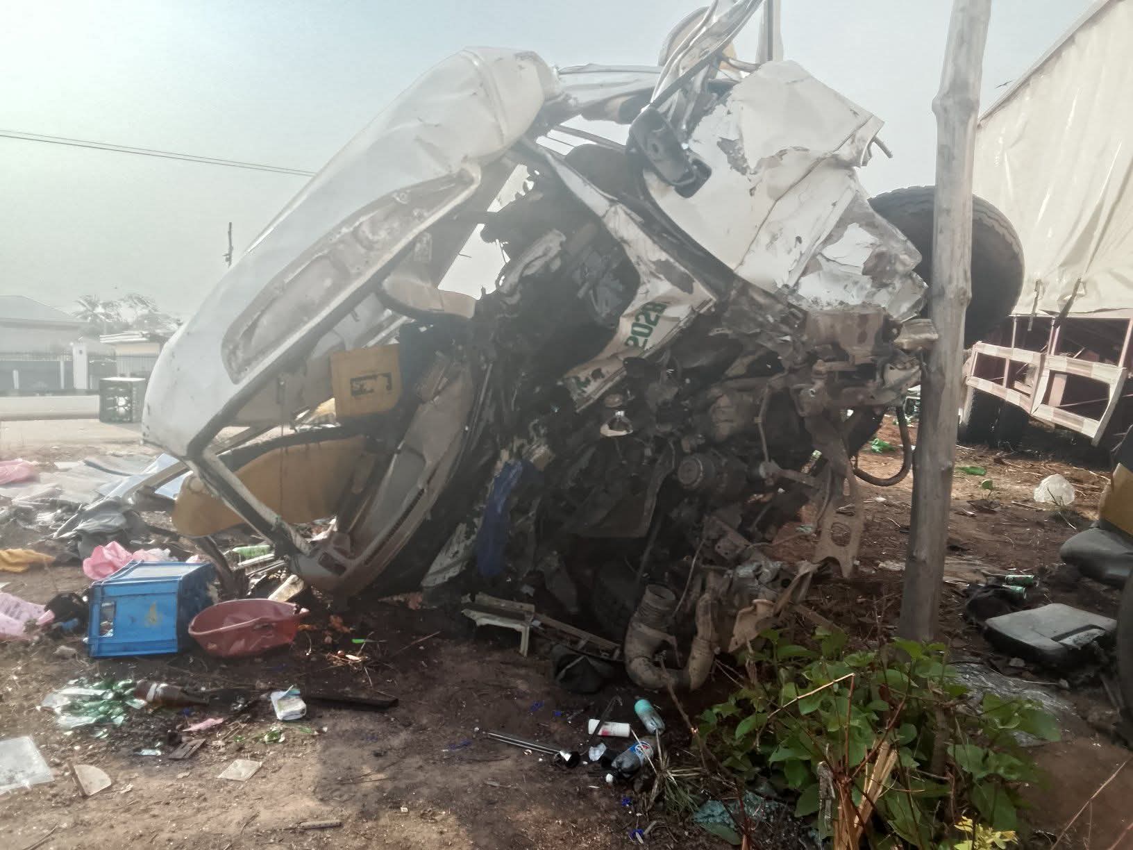 Aftermath of the tragic bus accident in Enugu