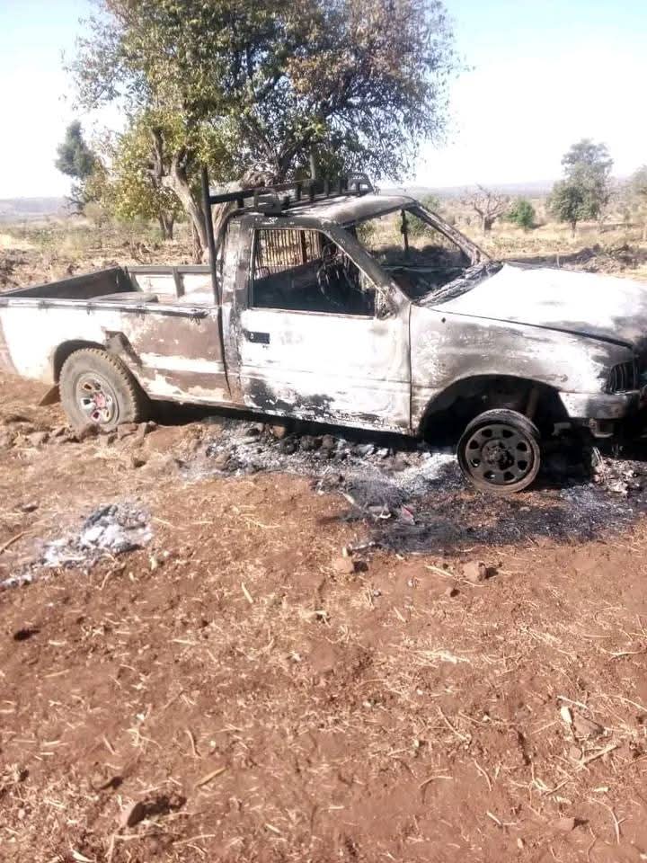 Destroyed infrastructure in Borno community
