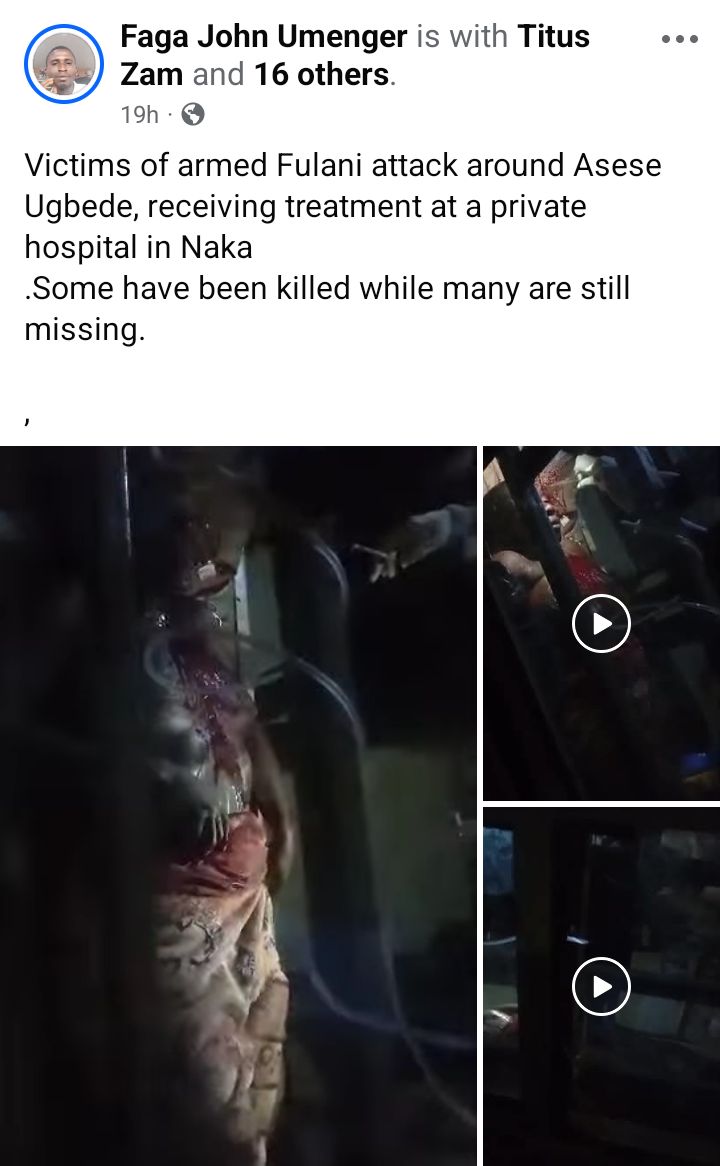 Teacher and wife k!lled as suspected herders attack Benue community (videos)