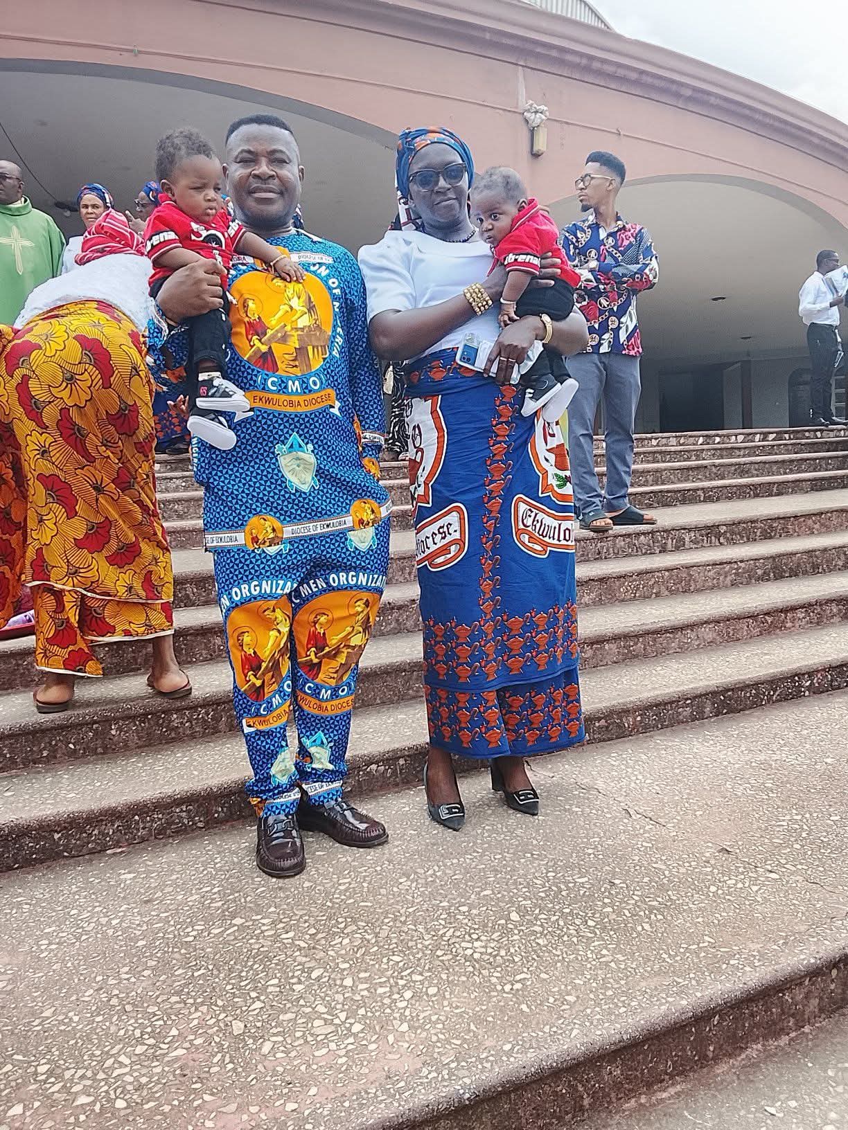 Nigerian father of 5 daughters who was mocked for not having male children welcomes set of twin boys