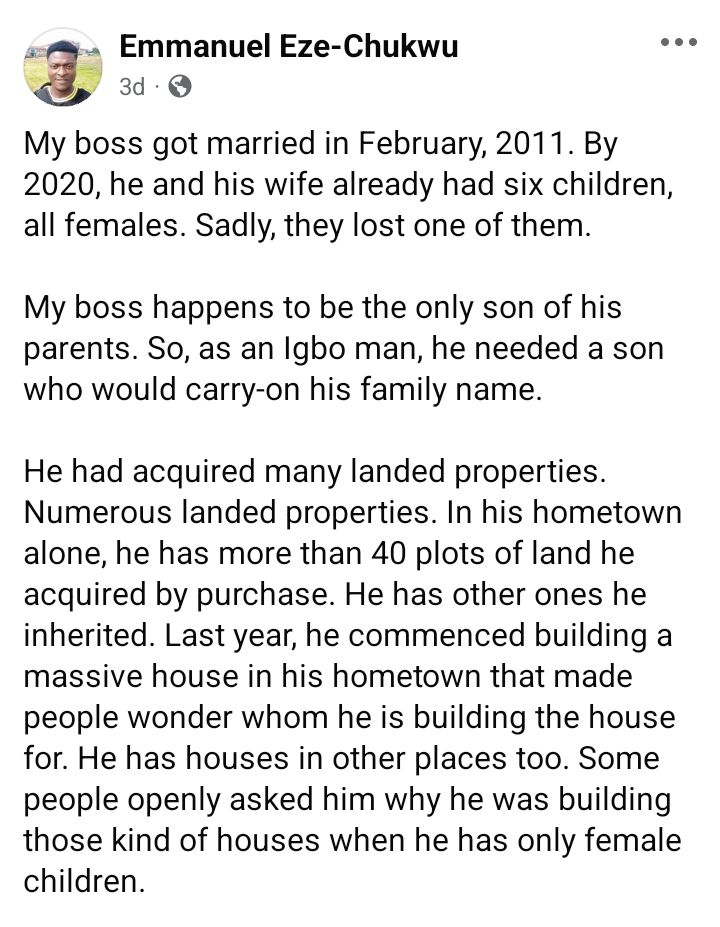 Nigerian father of 5 daughters who was mocked for not having male children welcomes set of twin boys