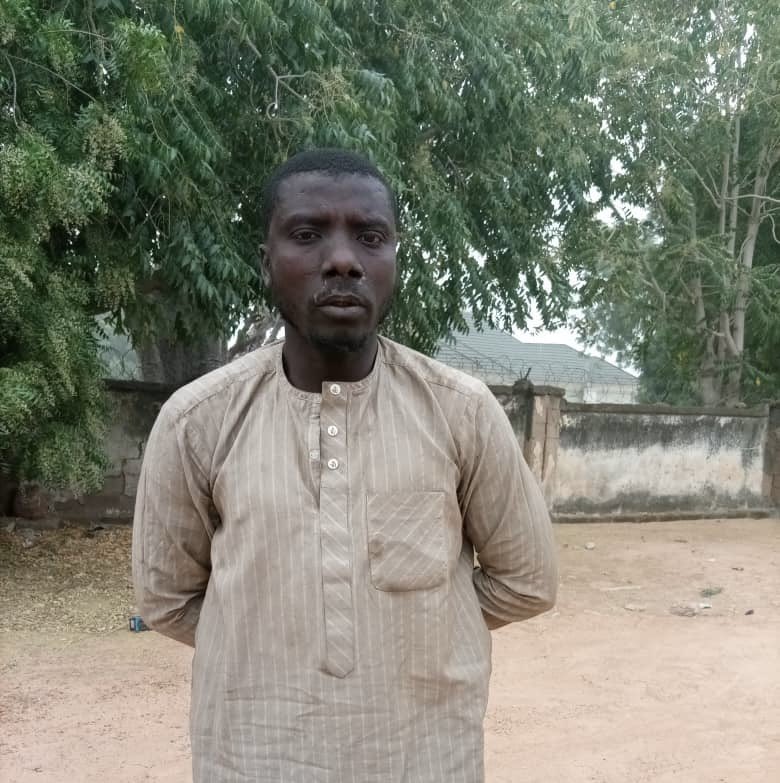 Confiscated weapons from suspected smugglers in Yobe